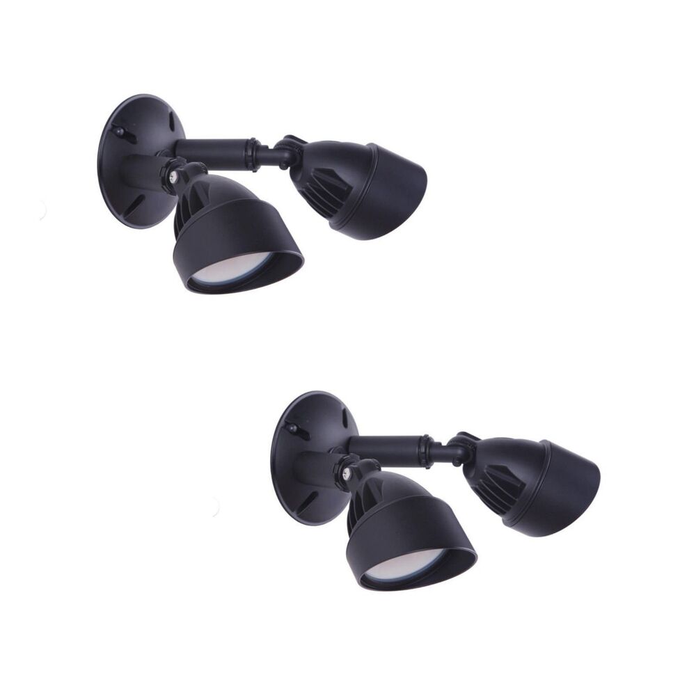Craftmade Z422-MN-LED 2-Pack LED Security Flood Light Midnight Black Outdoor